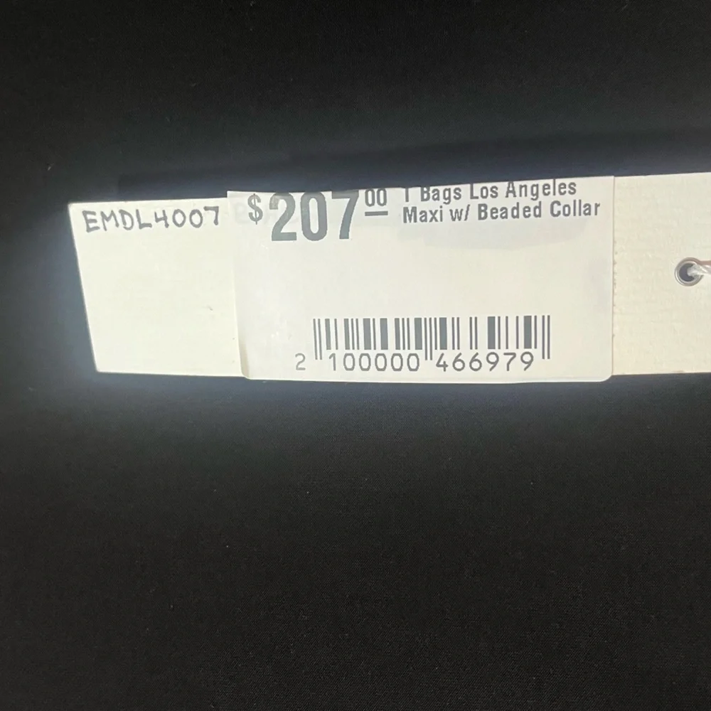 GWP!! NWT Tbags Los Angeles beaded long halter dress size small made in USA - Picture 7 of 14